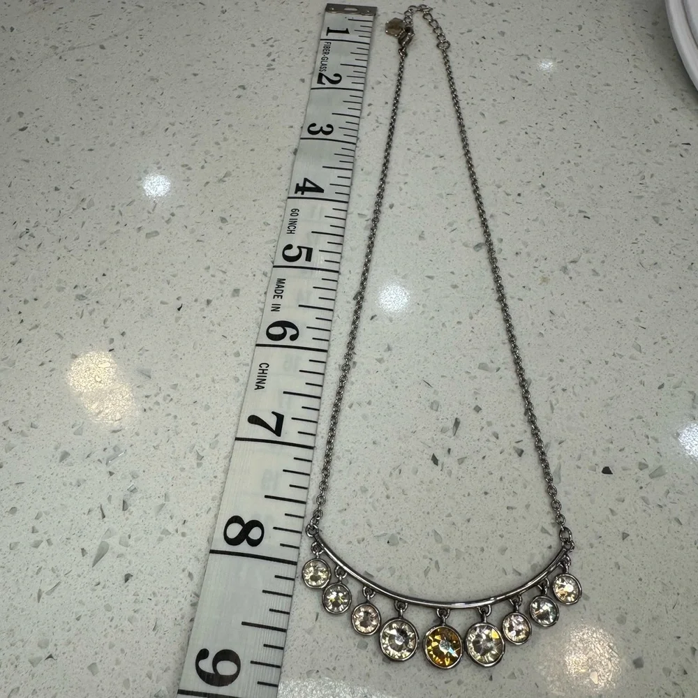 “Touchstone” Necklace with dangling Swarovski Crystals - Picture 6 of 7